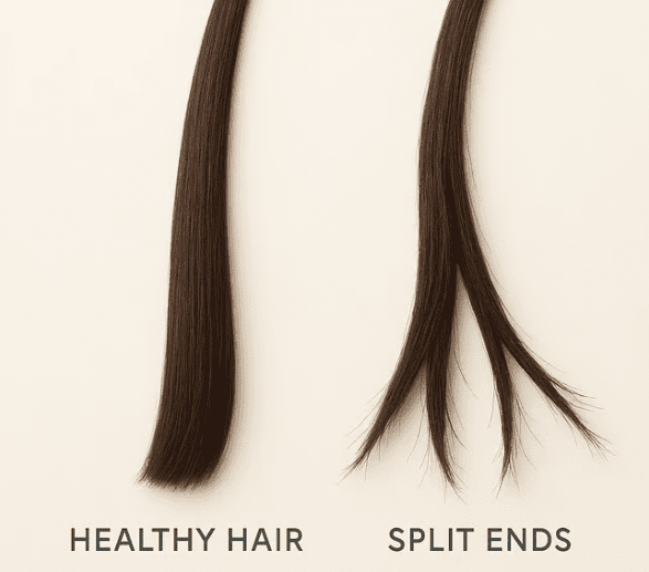Healthy Hair vs Split ends Healthy Hair vs Split ends