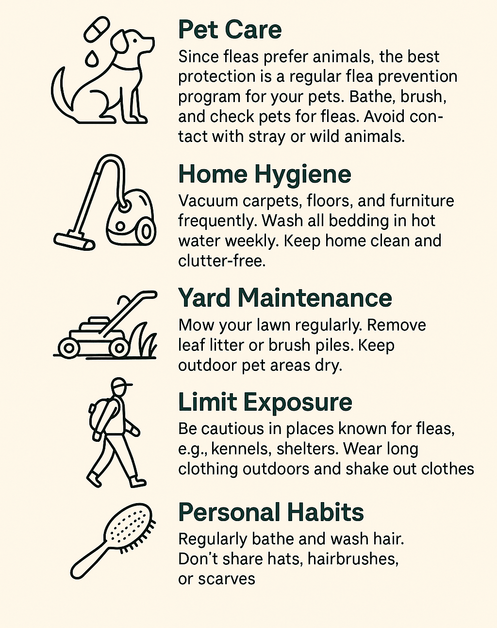 preventing fleas in human hair tips